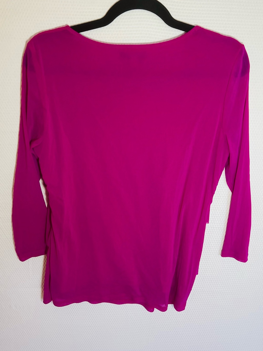 Alfani Fuchsia Scoop Neck Three-quarter SleeveBlouse - Picture 5 of 6